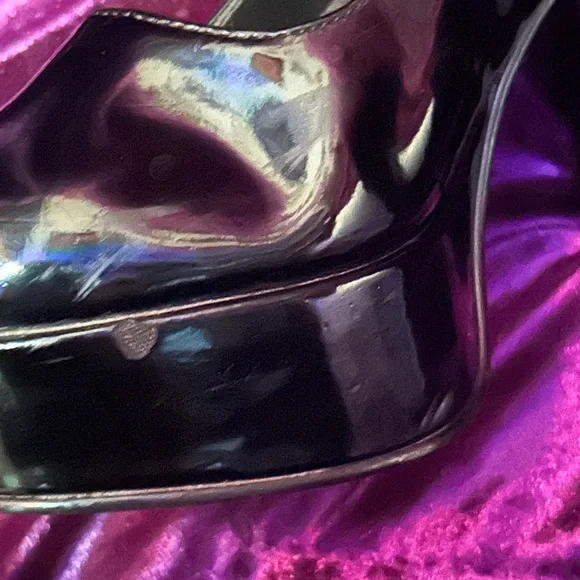 Funtasma Shiny Black Mary Jane Heels - Picture 4 of 4